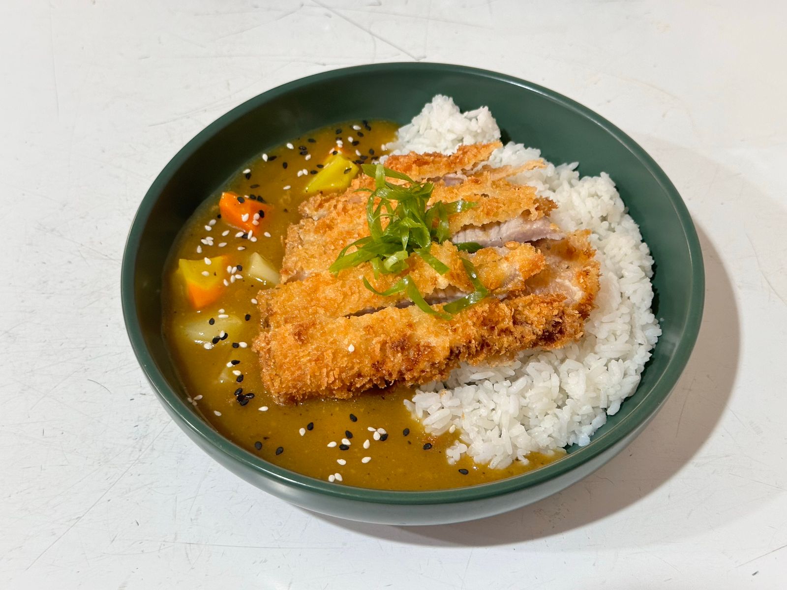 Delicious curry rice bowl